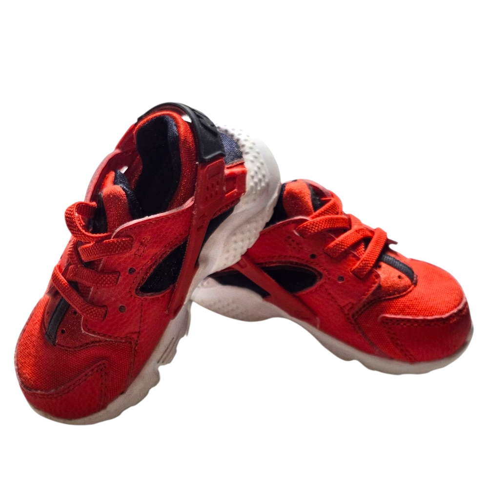 3/$25 Nike Huarache Toddler Shoes Size 6C Red Black Sporty Sneakrrs
